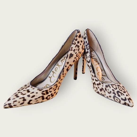 Sam Edelman Leopard Calf Hair Margie Pumps 10.5 - Picture 1 of 13